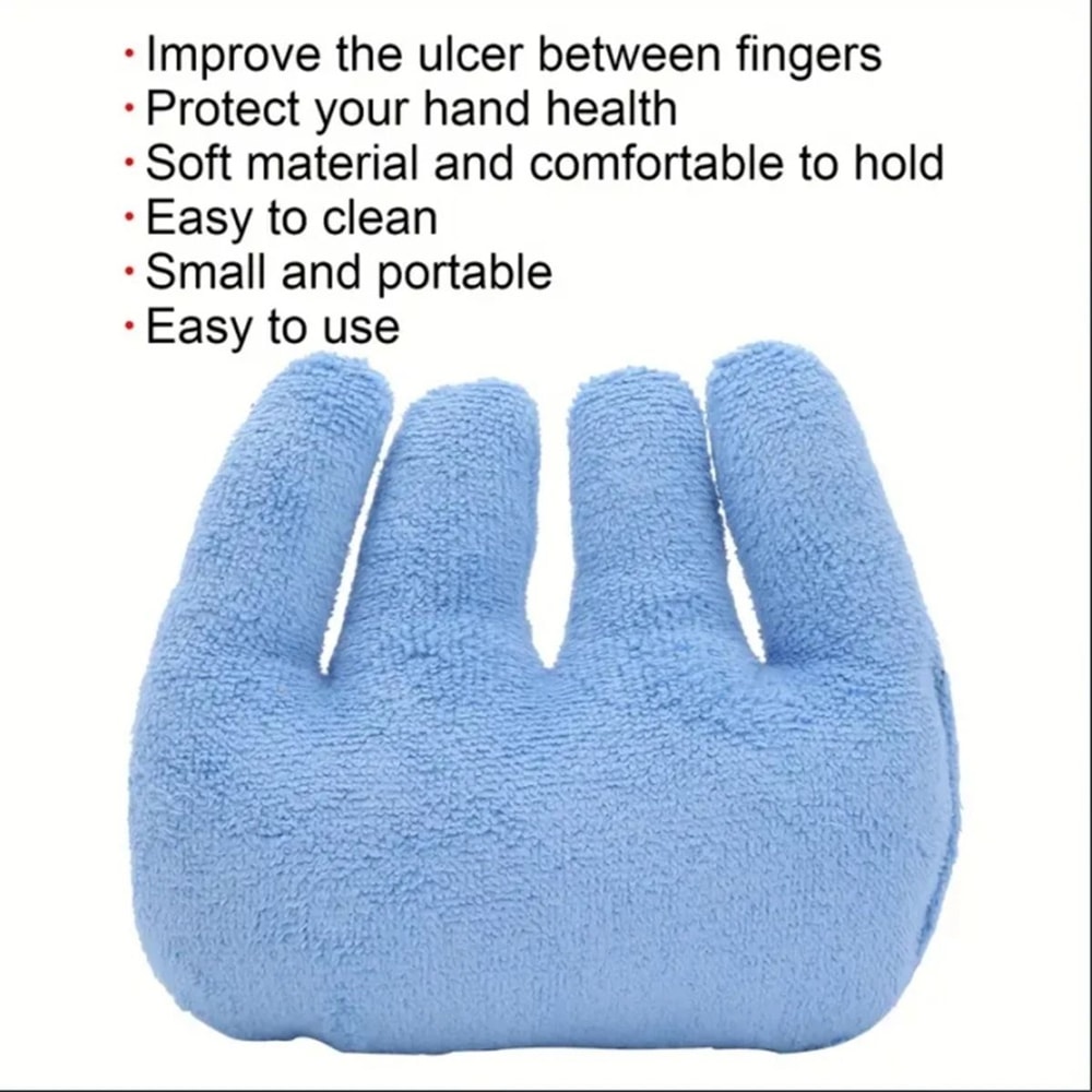 Blue Rehabilitation Hand Grip Cushion And HighPerformance Finger Separator System 3