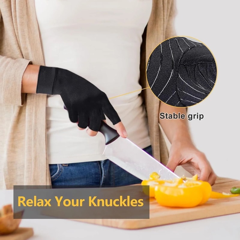 1 Pair Professional CopperInfused Arthritis Gloves For HighPerformance Hand Pain Relief 2