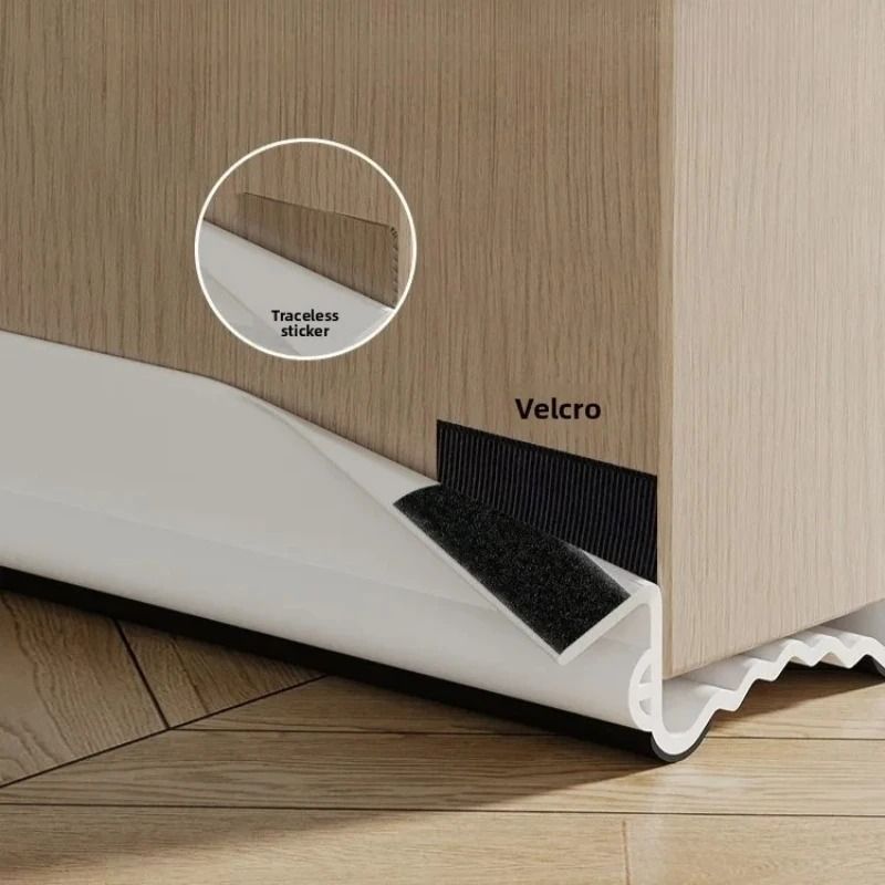 PVC Wool Door Bottom Sealing Strip And HighPerformance Mute Noise Reduction Draft Stopper 3