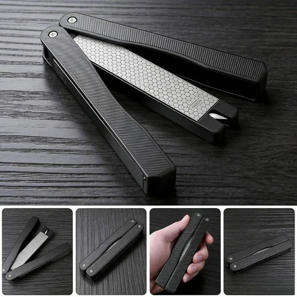 Portable Foldable Diamond Knife Sharpener And HighPerformance DualGrit Outdoor Sharpening System 1