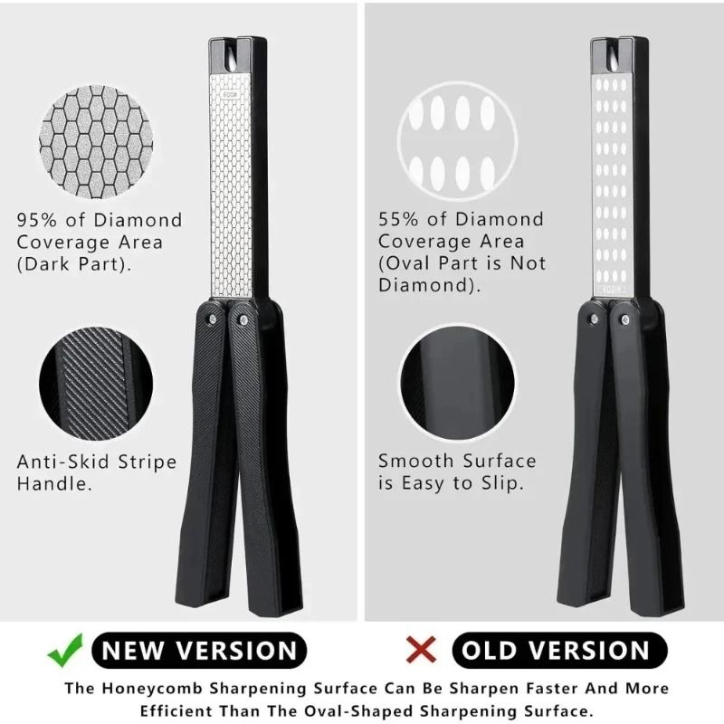 Portable Foldable Diamond Knife Sharpener And HighPerformance DualGrit Outdoor Sharpening System 4