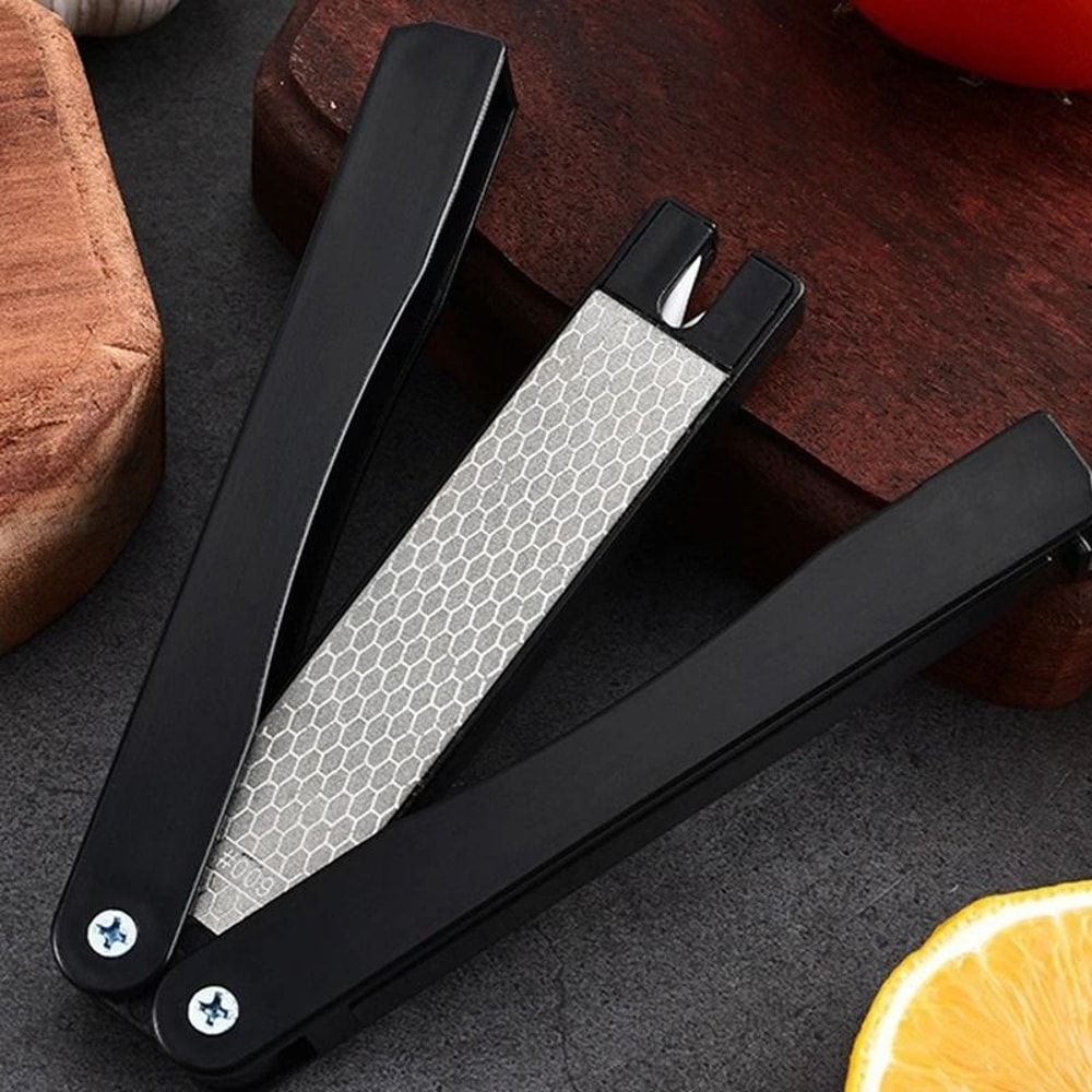 Portable Foldable Diamond Knife Sharpener And HighPerformance DualGrit Outdoor Sharpening System 5