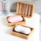 Natural Bamboo Soap Dish And HighPerformance Drainage Countertop Storage System 0