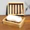 Natural Bamboo Soap Dish And HighPerformance Drainage Countertop Storage System 1