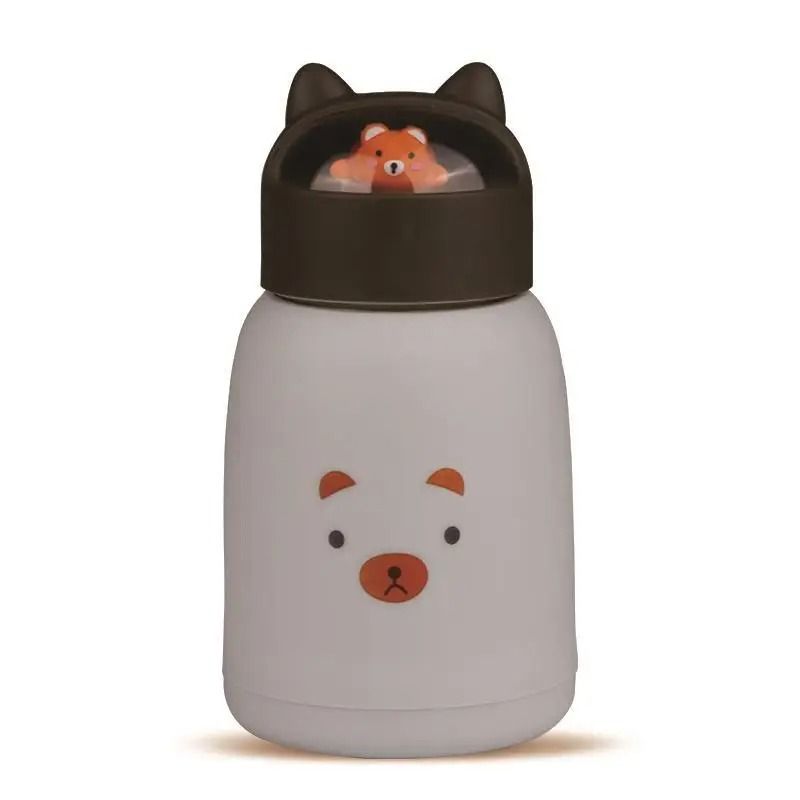INS Cartoon Animal Water Bottle And HighPerformance ThreeDimensional Cute Big Belly Portable Cup 9