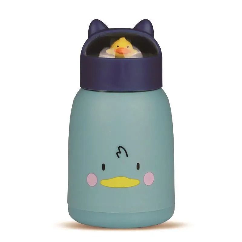 INS Cartoon Animal Water Bottle And HighPerformance ThreeDimensional Cute Big Belly Portable Cup 7