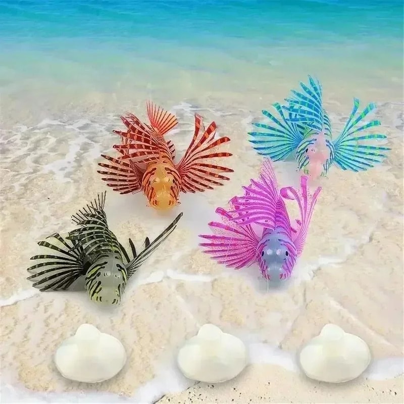 Simulated Colored Lionfish Floating Ornament And HighPerformance Aquarium Tank Landscape Decoration 2
