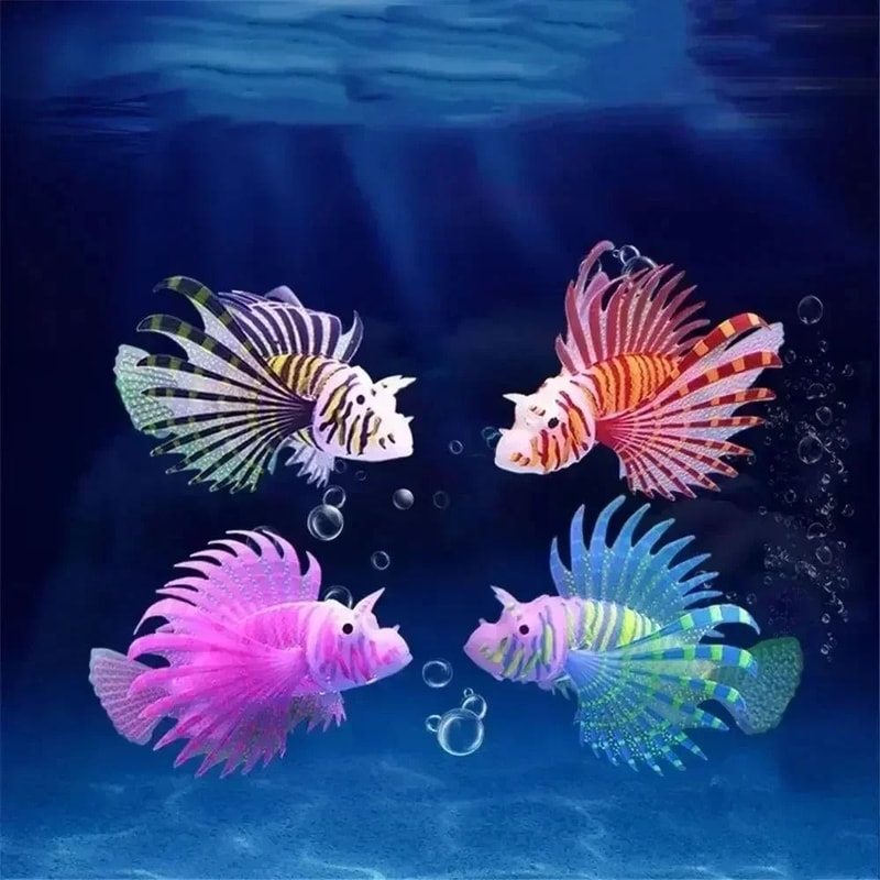 Simulated Colored Lionfish Floating Ornament And HighPerformance Aquarium Tank Landscape Decoration 5