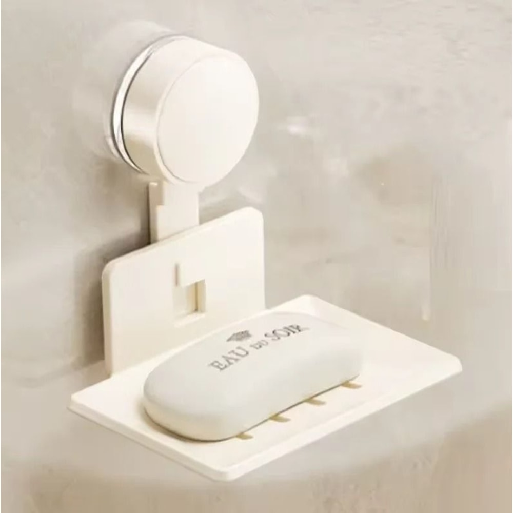 NoDrill WallMounted Soap Storage Shelf And HighPerformance Suction Cup Drain Rack 6