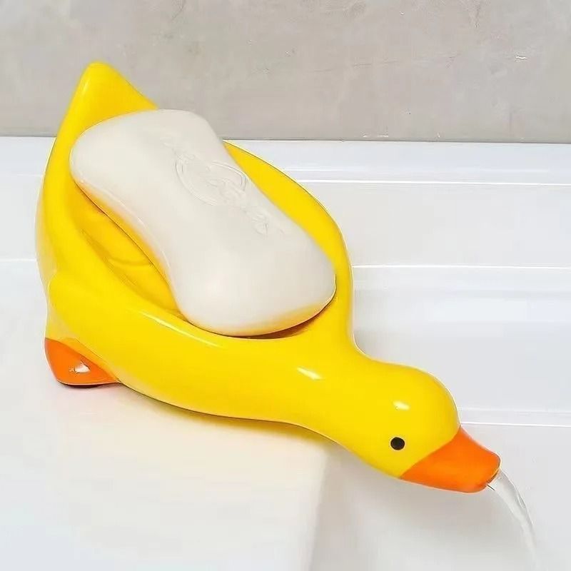 Cute Duck Shaped Soap Holder And HighPerformance SelfDraining Bathroom Storage Rack 4