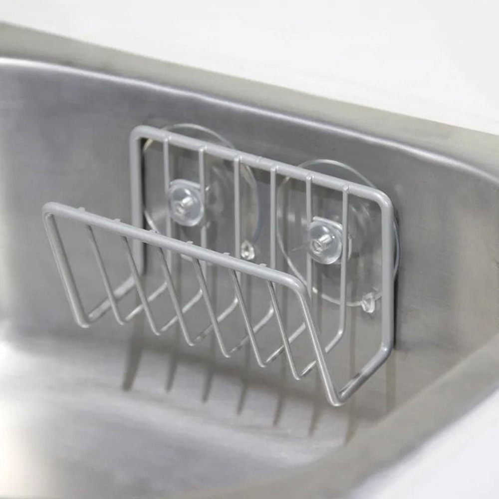 Stainless Steel Suction Cup Sponge Caddy And HighPerformance WallMounted Sink Organizer 1