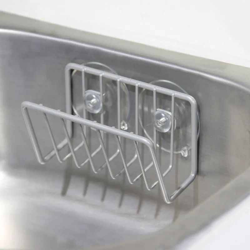Stainless Steel Suction Cup Sponge Caddy And HighPerformance WallMounted Sink Organizer 1