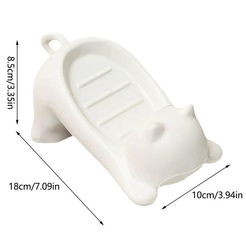 Cute Cartoon Cat Soap Dish With HighPerformance Drainage Architecture 5