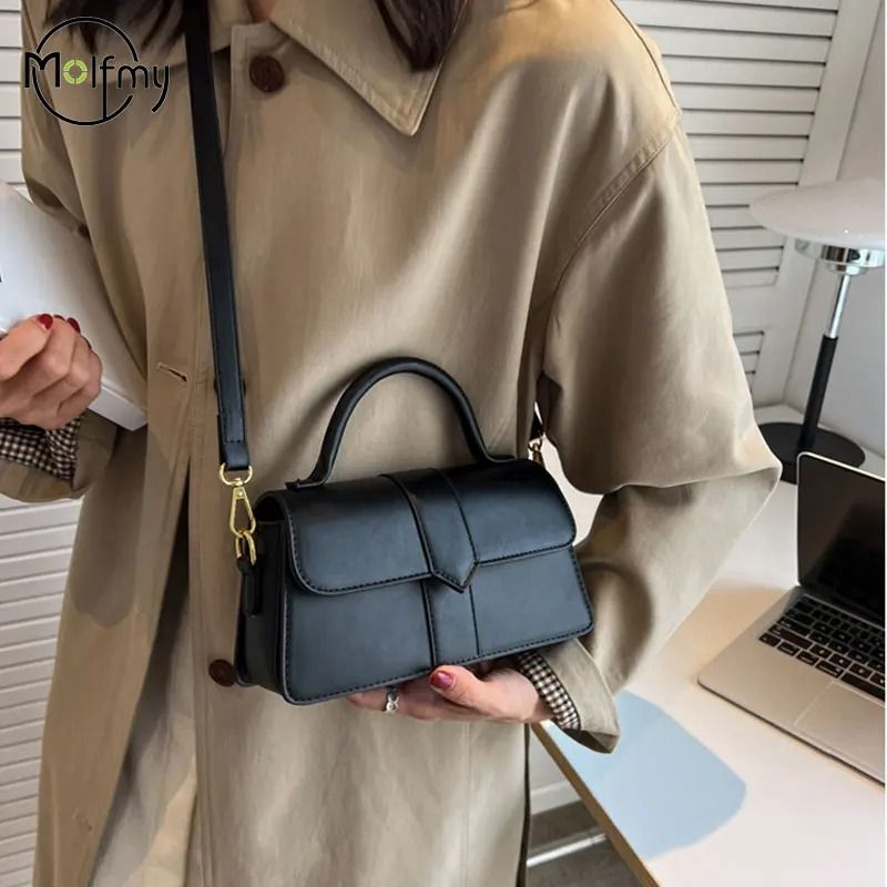 Vintage PU Leather Square Satchel And HighPerformance Underarm Shoulder Architecture 1