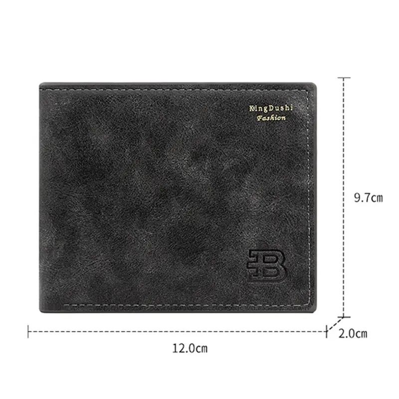 KingDushi Retro Frosted Slim Wallet And HighPerformance Luxury Bifold Architecture 1