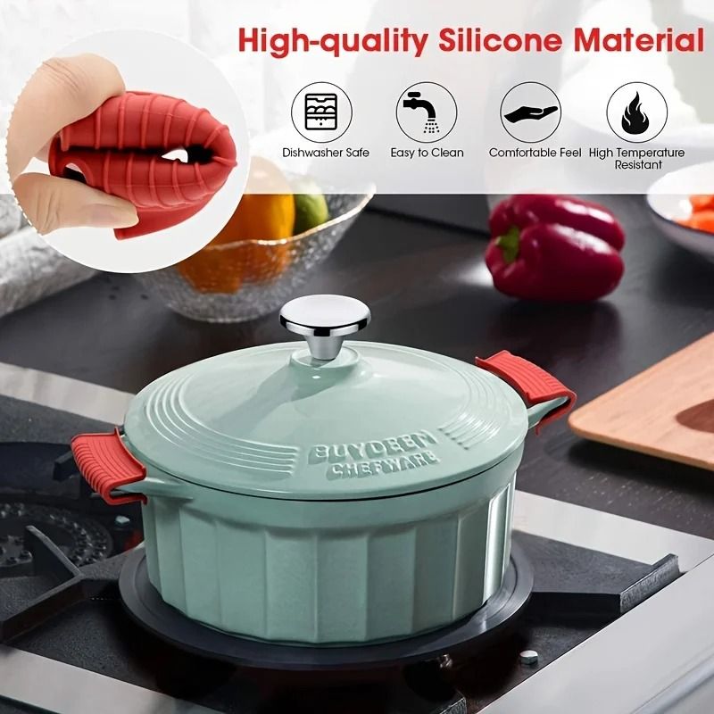 2Piece Silicone Assist Hot Pan Handle Set And HighPerformance HeatResistant Architecture 5