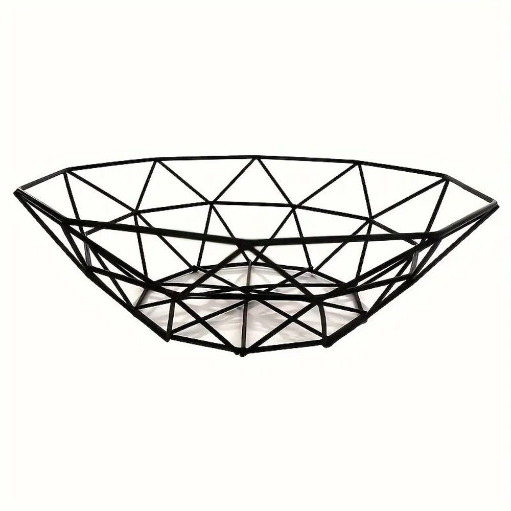 Geometric Iron Wire Fruit Bowl And HighPerformance Countertop Organization Architecture 5