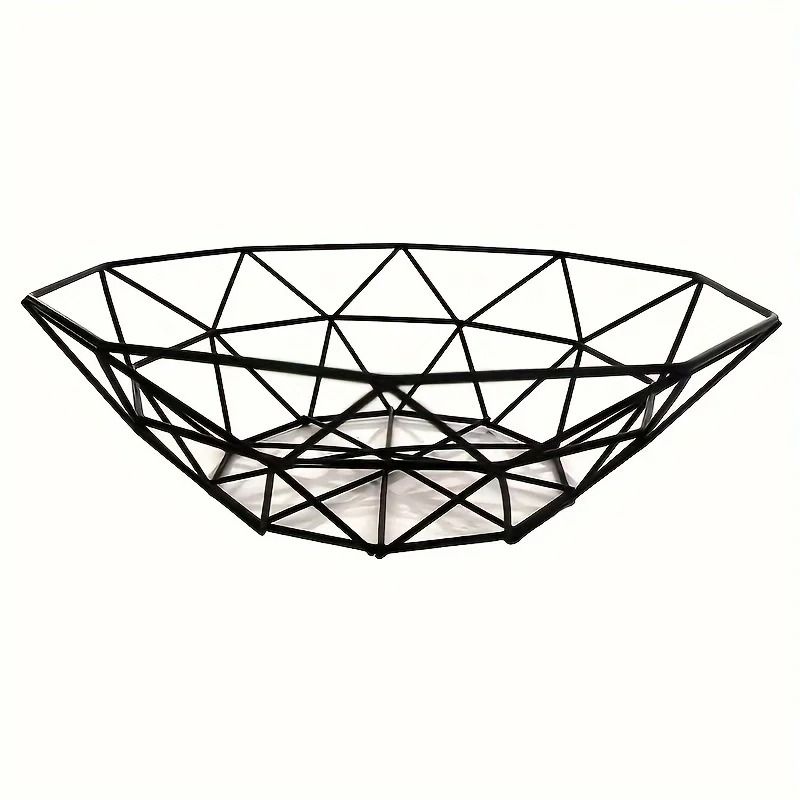 Geometric Iron Wire Fruit Bowl And HighPerformance Countertop Organization Architecture 5