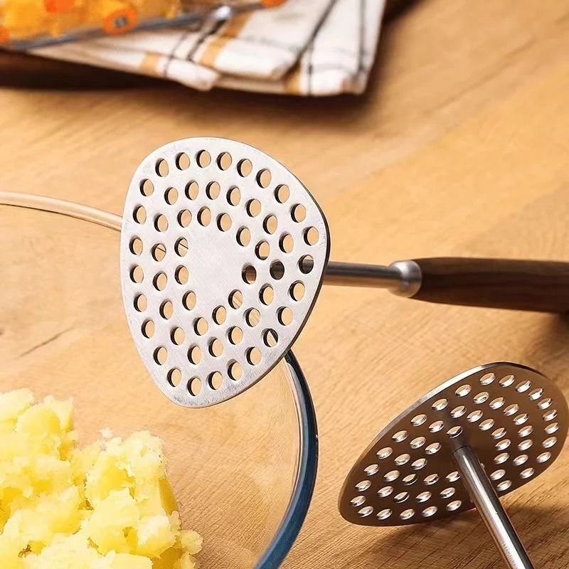Stainless Steel Potato Masher And HighPerformance Wooden Handle Ricer Architecture 3