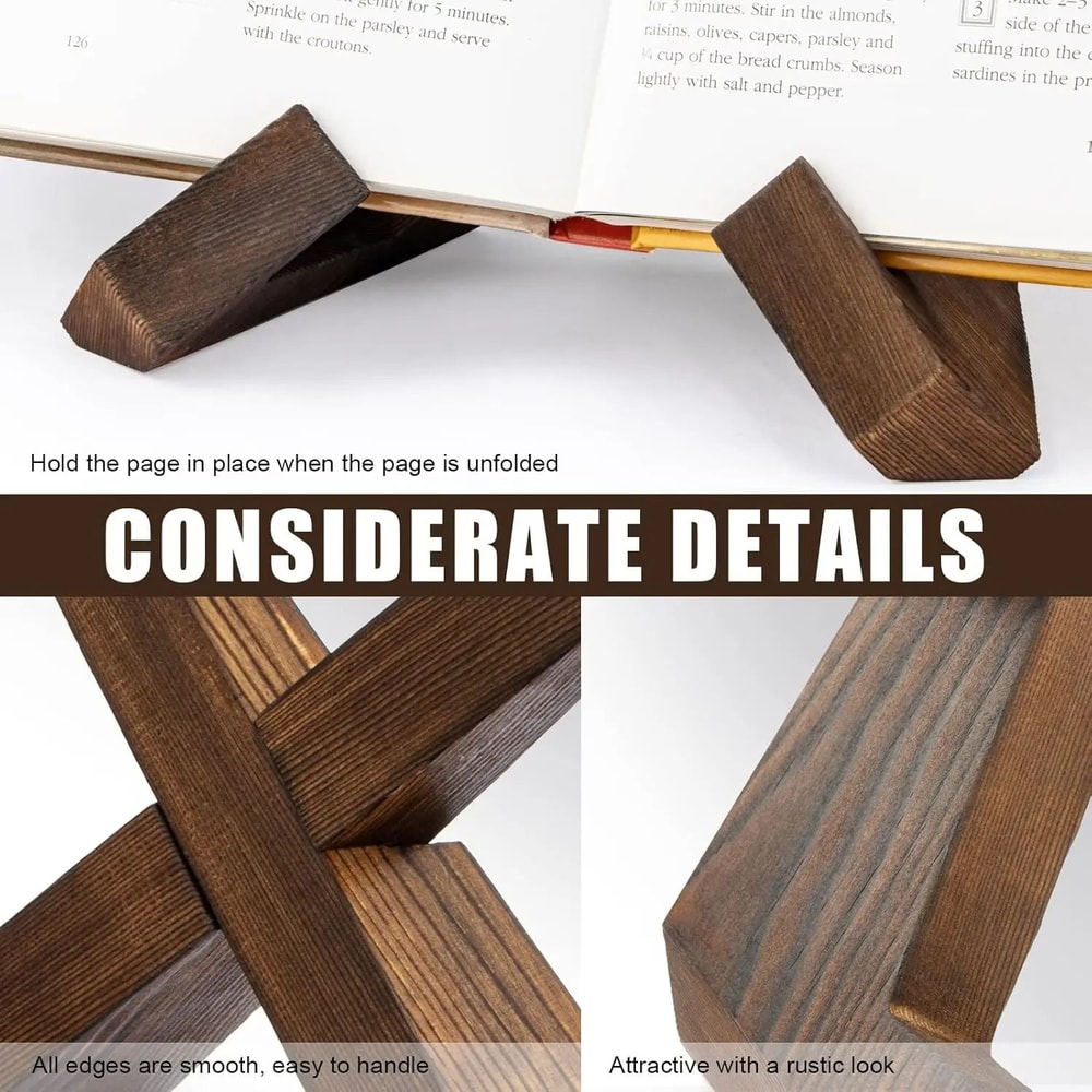 Luxury Wooden Recipe Display Stand And HighPerformance Tablet Support Architecture 1