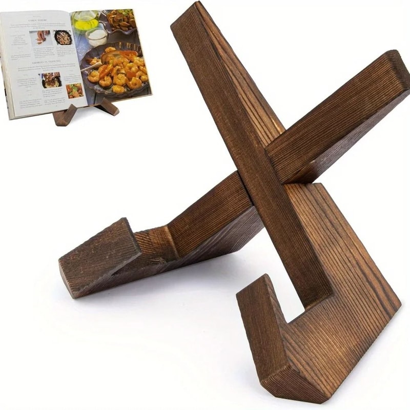 Luxury Wooden Recipe Display Stand And HighPerformance Tablet Support Architecture 2