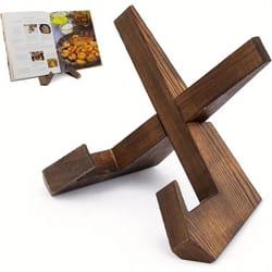luxury wooden recipe display stand and high-performance tablet support architecture