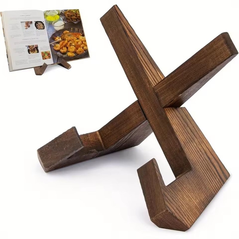 Luxury Wooden Recipe Display Stand And HighPerformance Tablet Support Architecture 0