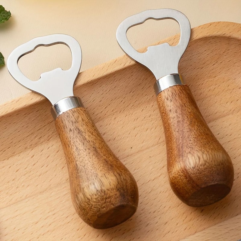 Portable Stainless Steel Bottle Opener And HighPerformance Wooden Grip Architecture 1