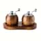 Artisan Acacia Solid Wood Pepper Mill Salt Grinder Set 6