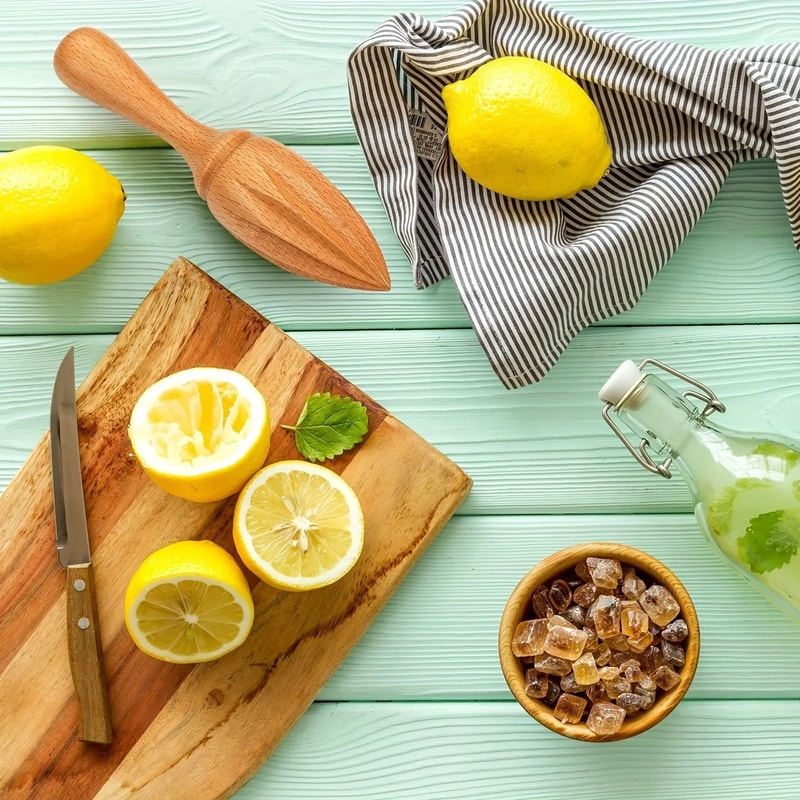 3 Pcs Handcrafted Wooden Lemon Juicer And HighPerformance Citrus Press Architecture 3