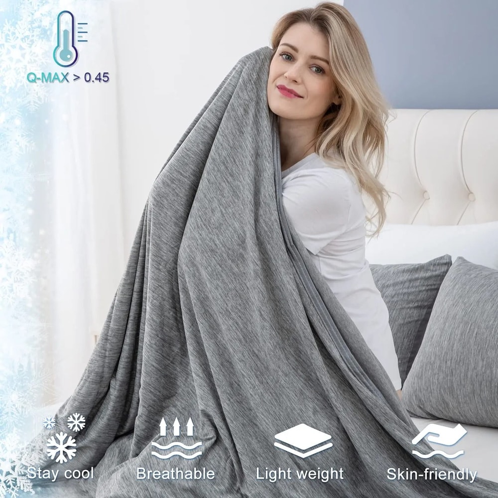 Smooth Air Condition Cooling Blanket And HighPerformance Summer Comforter Architecture 3