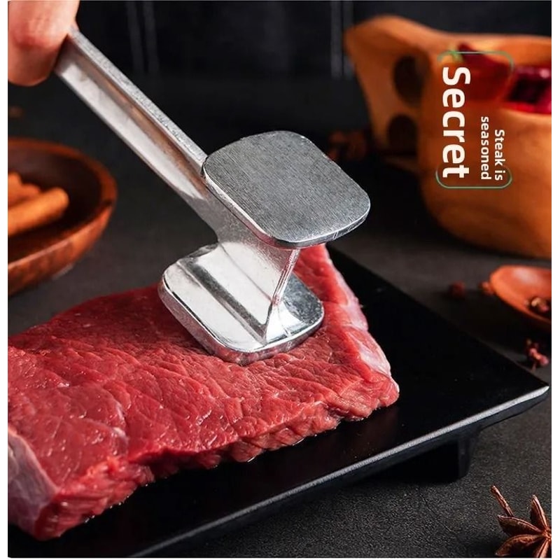 High Performance Aluminum Alloy Meat Mallet And Precision Steak Texturizing Architecture 0