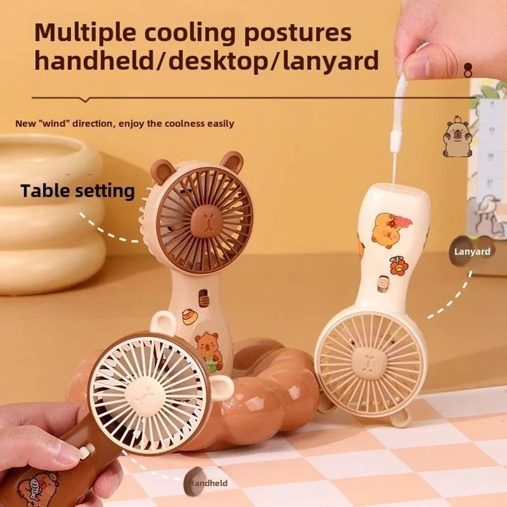 Cool Cartoon Mini Handheld Fan And HighPerformance Thermal Regulation Architecture 1