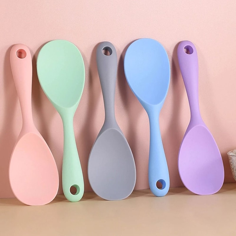 HighPerformance Food Grade Silicone Rice Spoon And Universal NonStick Cooking Architecture 0