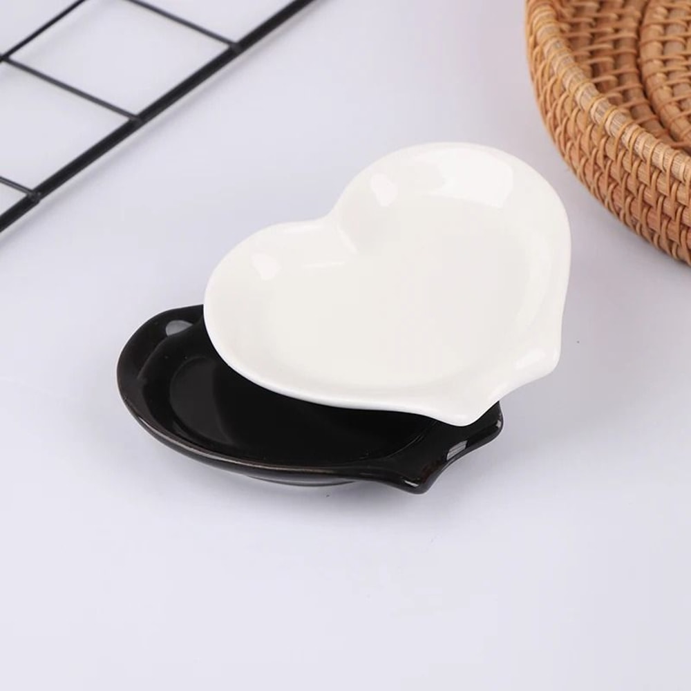 Creative HeartShaped Ceramic Spoon Rest And HighFidelity Tableware Organization Architecture 2