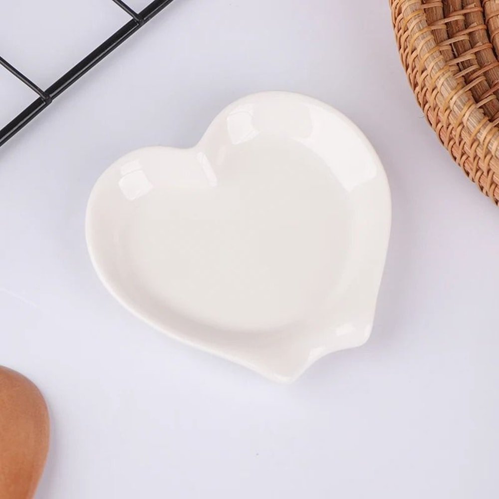Creative HeartShaped Ceramic Spoon Rest And HighFidelity Tableware Organization Architecture 6