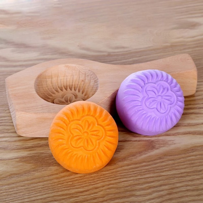 Wooden Steamed Bun Mold And HighFidelity Traditional Pastry Architecture 1