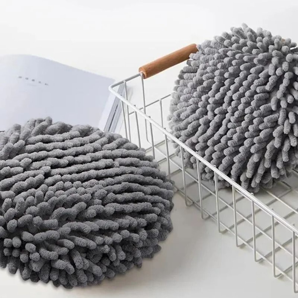Hanging Soft Chenille Hand Towel Ball With QuickDry Absorbent Microfiber For Kitchen Bathroom 1