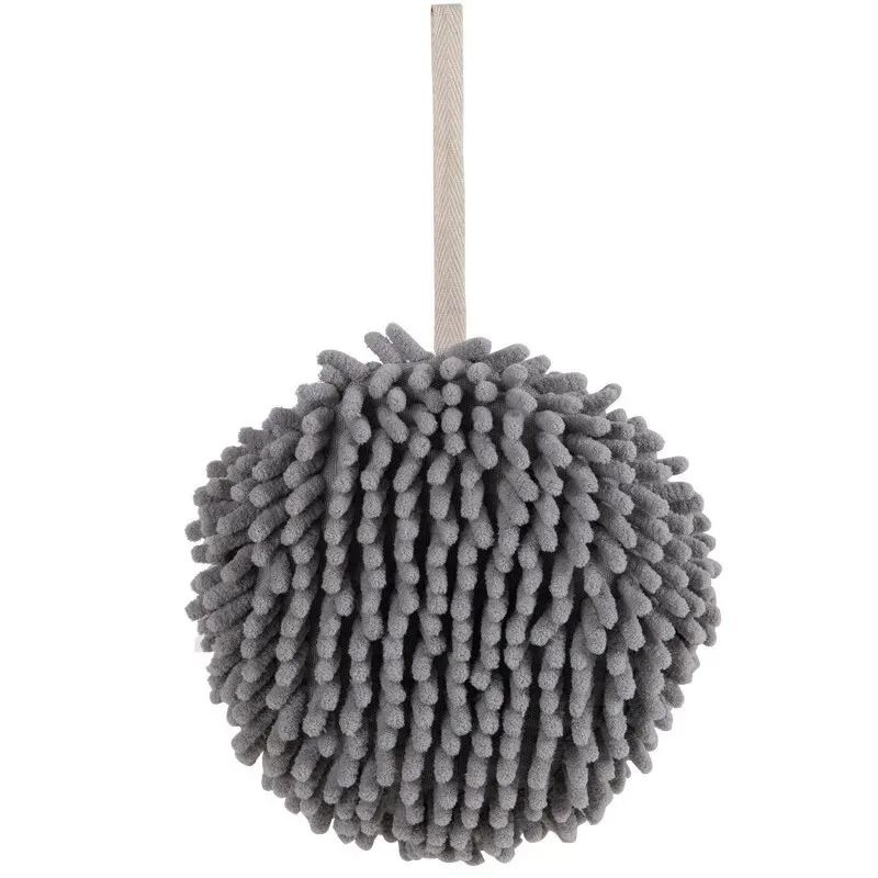 Hanging Soft Chenille Hand Towel Ball With QuickDry Absorbent Microfiber For Kitchen Bathroom 2