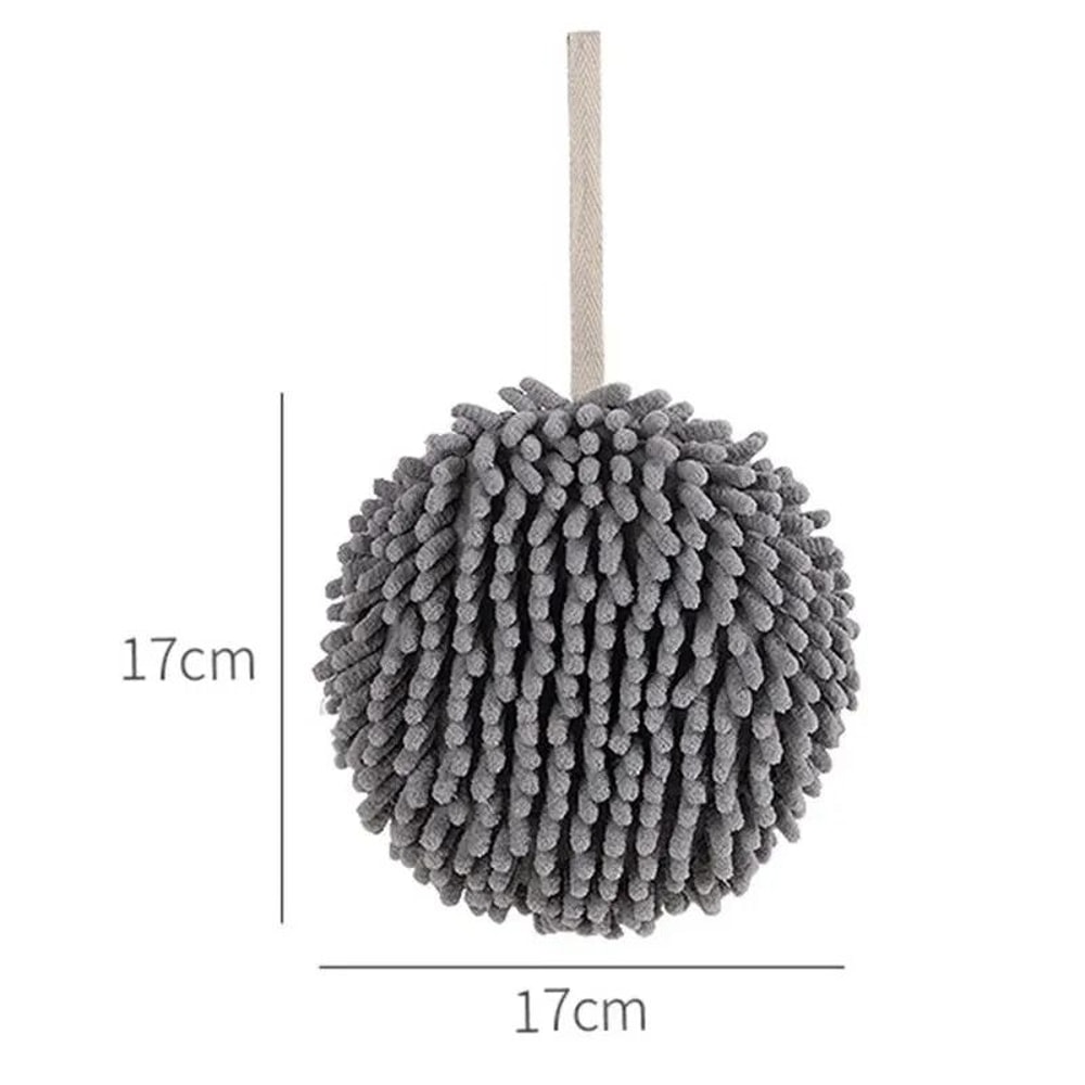 Hanging Soft Chenille Hand Towel Ball With QuickDry Absorbent Microfiber For Kitchen Bathroom 5