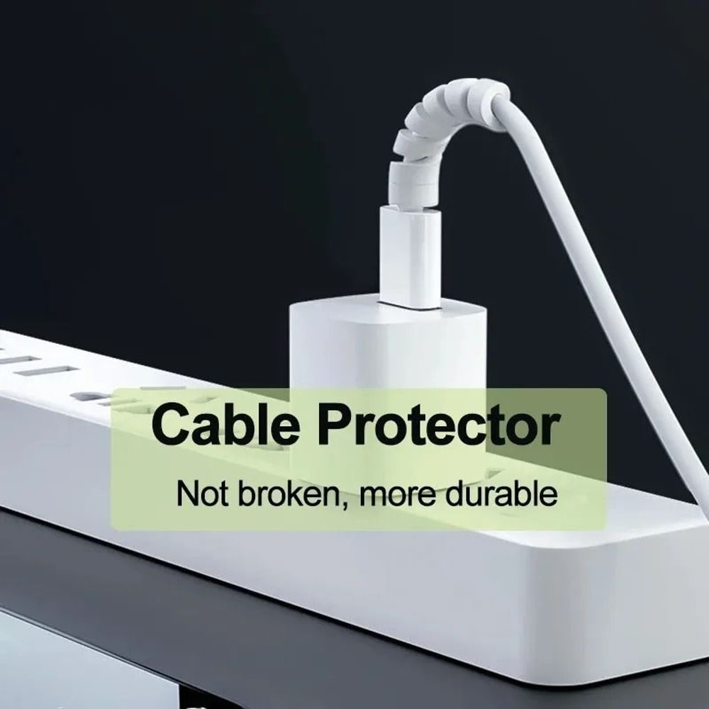 10PCS Silicone Spiral Data Cable Protectors And USB Wire Savers 4