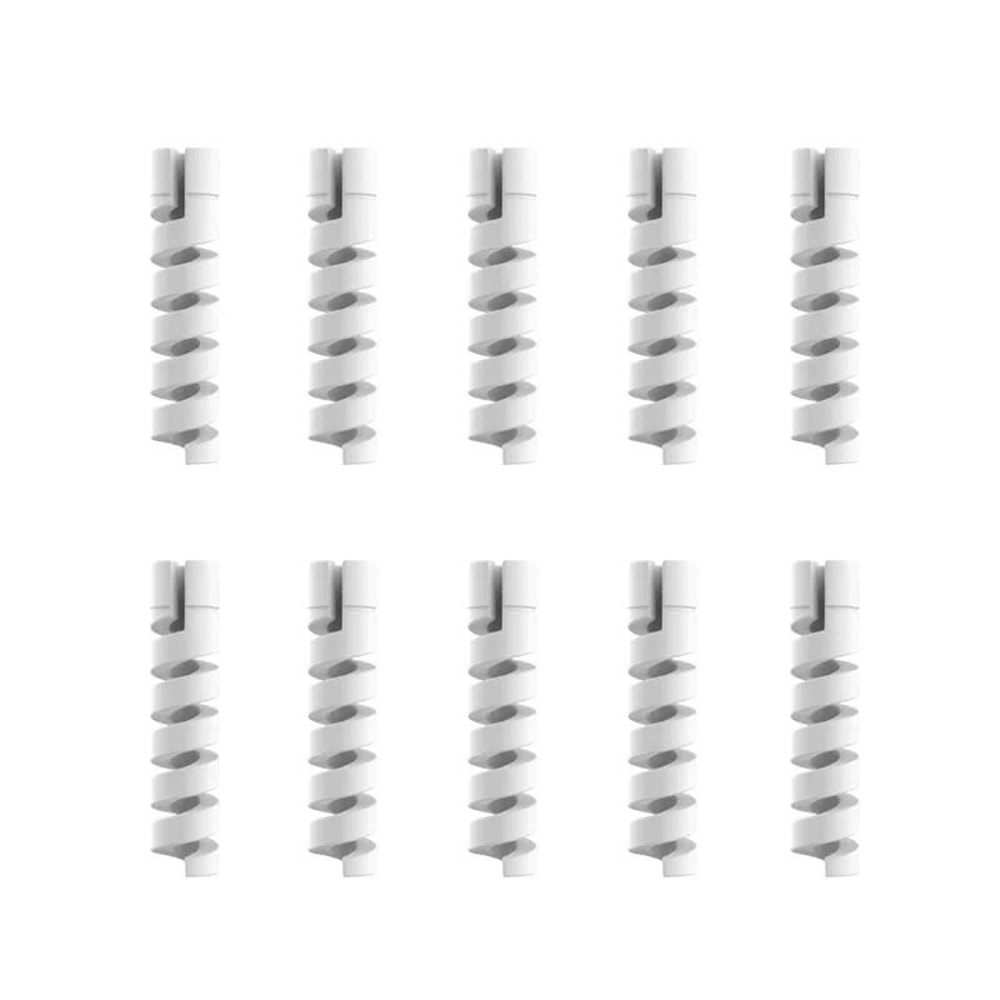 10PCS Silicone Spiral Data Cable Protectors And USB Wire Savers 8