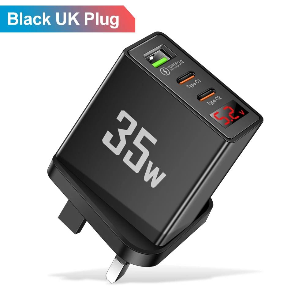 Gemini Said 35W LED Display Quick Charge 30 PD Type C Wall Charger Adapter 10