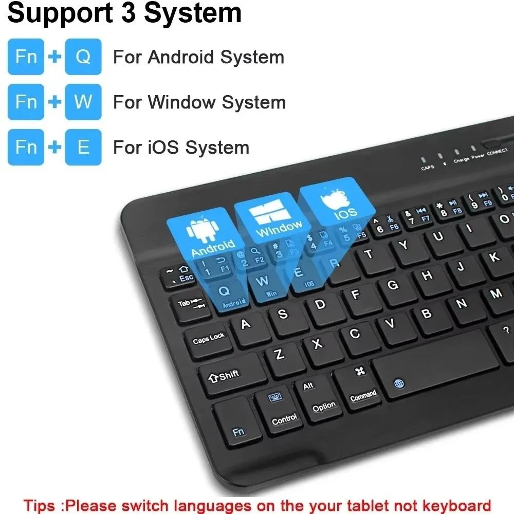Rechargeable Mini Bluetooth 50 Wireless Keyboard For IPad Samsung And Xiaomi Tablets 5