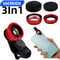 3in1 Wide Angle Macro Fisheye Lens Smartphone Camera Kit 0