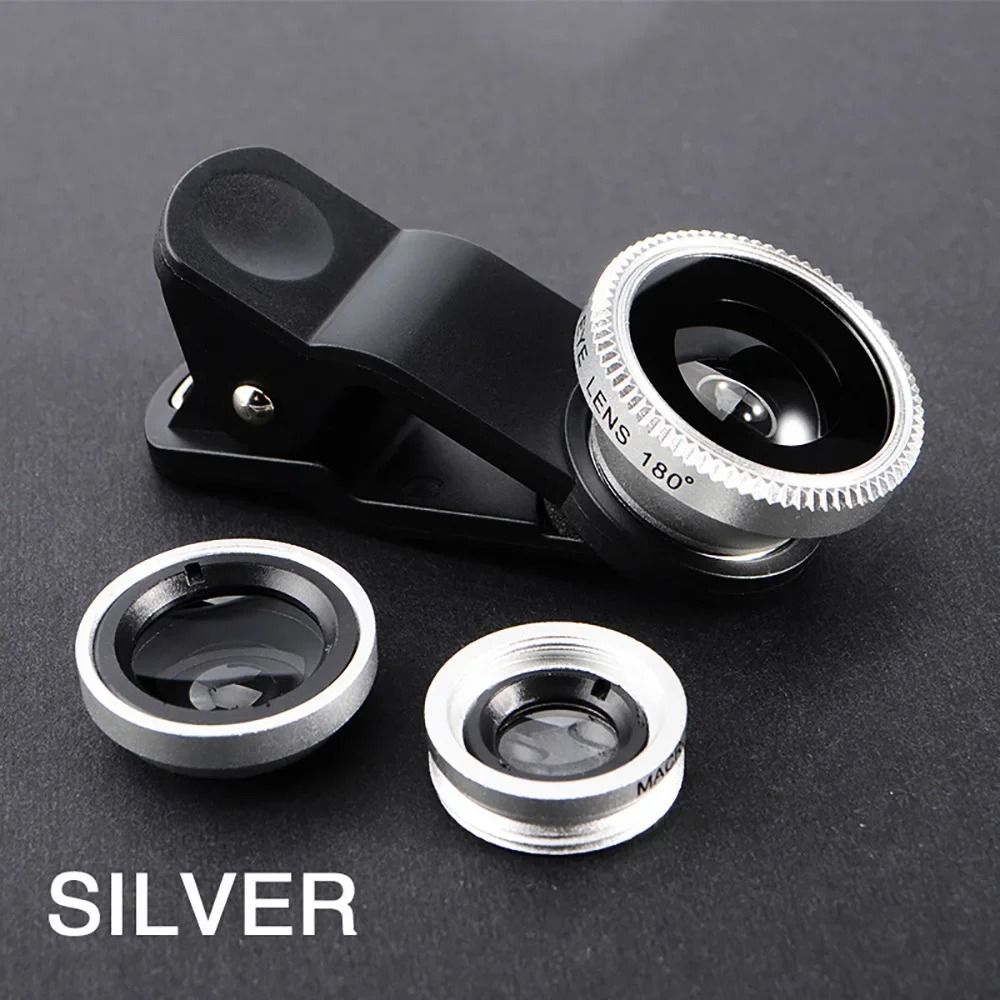 3in1 Wide Angle Macro Fisheye Lens Smartphone Camera Kit 6
