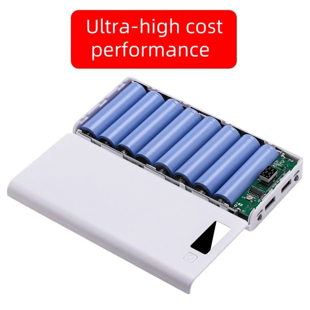 8Bay Detachable 18650 DIY Power Bank Shell With Dual USB HighFidelity Charging Hub 0