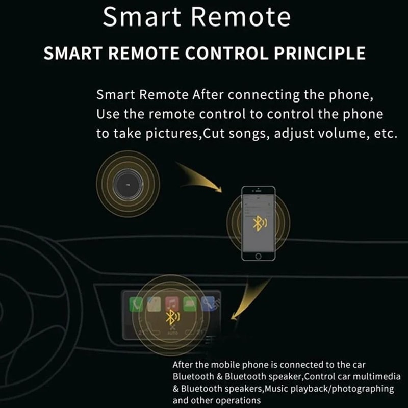 Wireless Bluetooth 50 Universal Steering Wheel Remote Control Hub 5