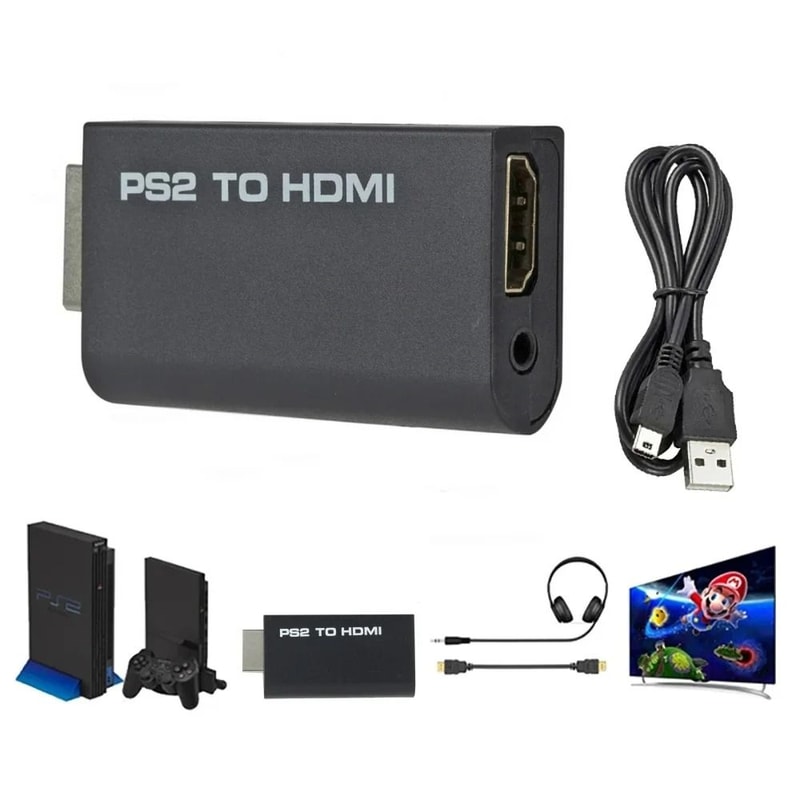 HighDefinition PS2 To HDMICompatible Audio Video Converter Adapter 2