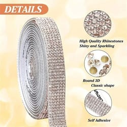 self-adhesive high-fidelity crystal rhinestone ribbon trim tape